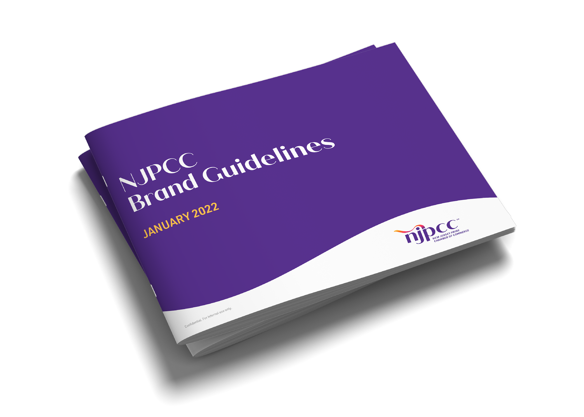 New Jersey Pride Chamber of Commerce brand guide cover created by 96ANDX