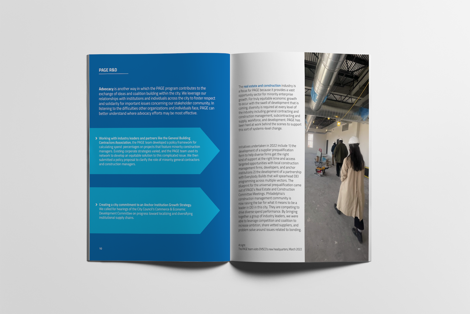 Economy League of Greater Philadelphia 2022 Impact Report data page designed by 96ANDX